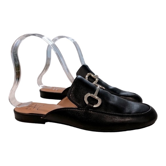 INC International Concepts Leather Black Gilia Horsebit Buckle Slip on Mules 6.5 - Picture 16 of 16